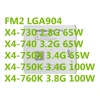 socket AMD Athlon II X4 FM2 quad core CPU X4 730 740 750X 750K 760K cpu processor ready stock best offer