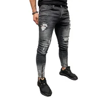 Fashion Men Slim Skinny Jeans Wrinkle in Knee Hip Hop Pencil Pants Ripped Casual Holes Trousers
Fashion Men Slim Skinny Jeans Wrinkle in Knee Hip Hop Pencil Pants Ripped Casual Holes Trousers