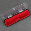 Prompt goods single rectangle plastic clear gift pen case box with magnet flip-open