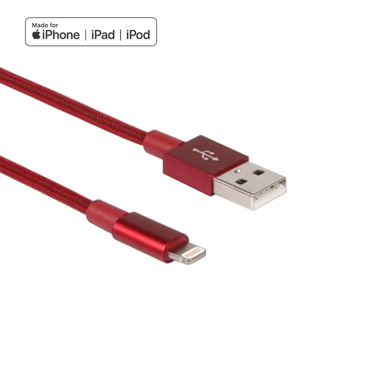 fabric nylon braided MFi certified c48 Lightn ning 8 pin cable with MFi license iphone5/6/7/7 plus - ANKUX.COM