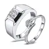 Fine jewelry 100% 925 Sterling Silver moissanite zircon man ring