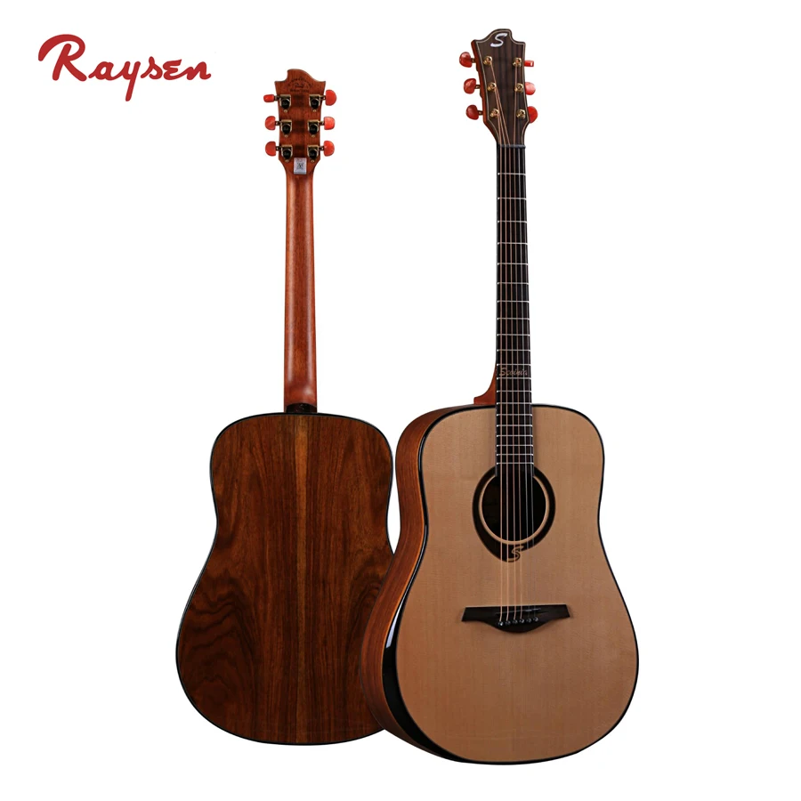 Raysen solid wood customize guitar good first acoustic guitar free shipping, Natural
Raysen solid wood customize guitar good first acoustic guitar free shipping, Natural