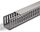 High quality Electrical Pvc cable Wiring Duct Wire Duct Slot Wiring Pipe PVC Cable Trunking Pipe With Grey/ White/Blue