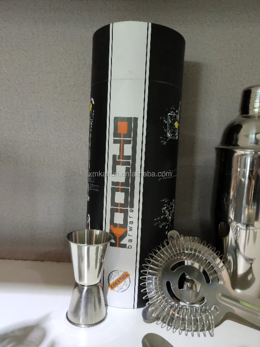 luxury stainless steel cocktail shaker set, 12-16 pieces custom