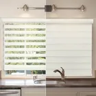 Pattern is Horizontal and Roman style Korea fabric in zebra roller blind day night to suit the light