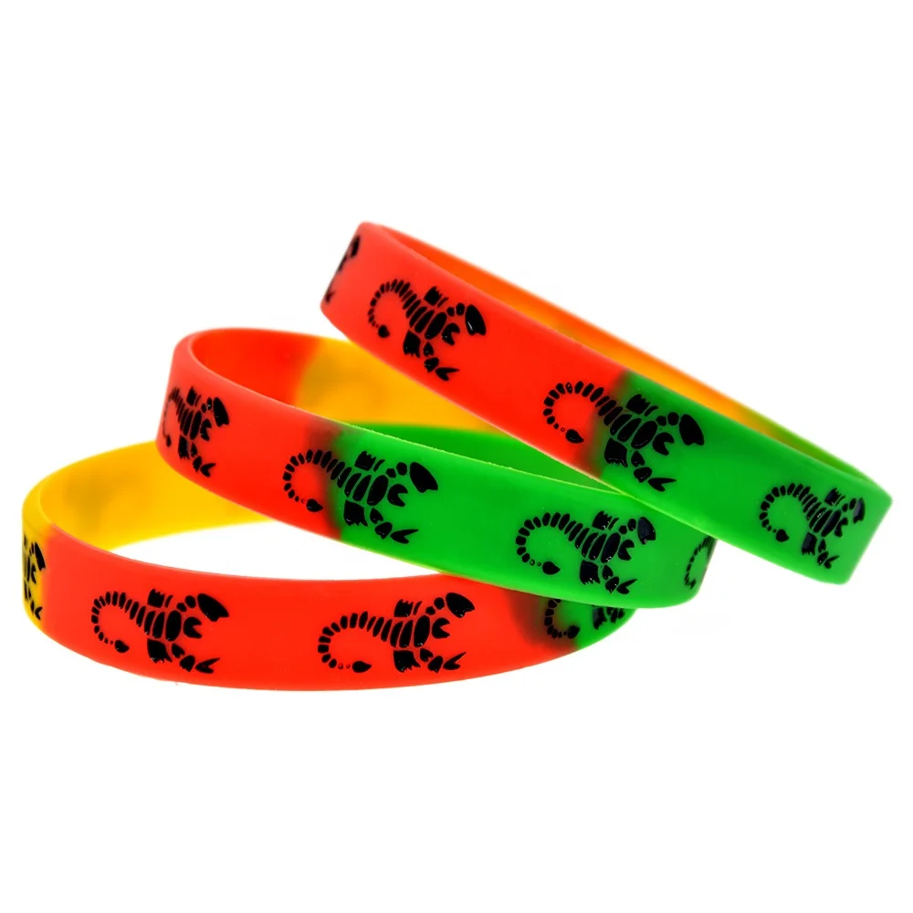 50PCS Decoration Logo Scorpion Silicone Wristband for Music Fans 3 Colors, Rainbow colors, white, black
50PCS Decoration Logo Scorpion Silicone Wristband for Music Fans 3 Colors, Rainbow colors, white, black