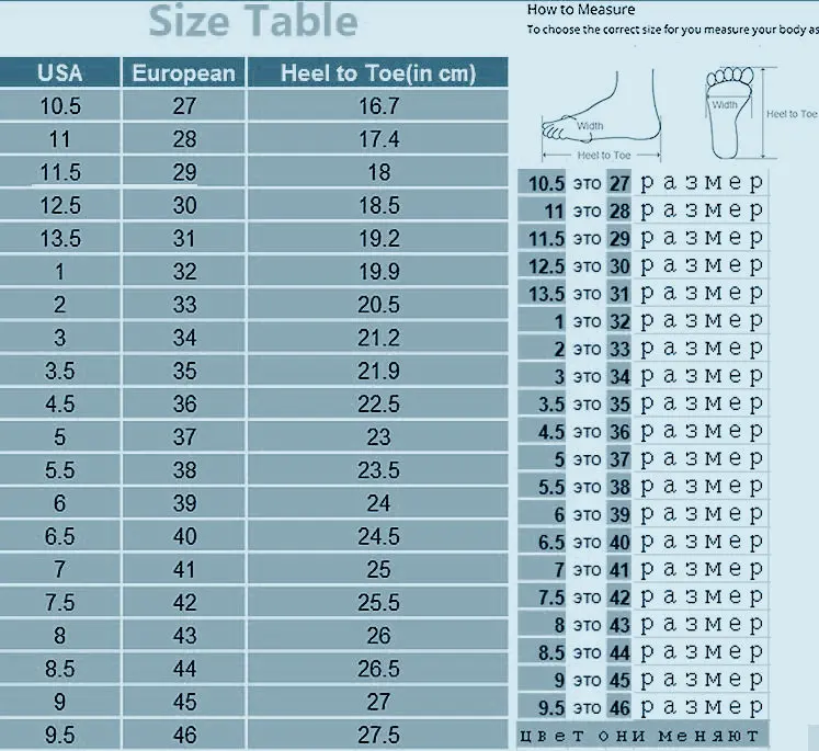 China Toddler Shoe Size Chart
