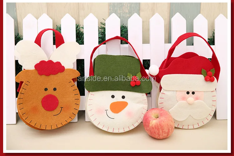 christmas candy printing gift bag apple pocket xmas tree