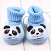 Wholesale Blue Panda Design Cotton Soft Shoes Newborn Baby Indoor Comfortable Winter Warm Shoes