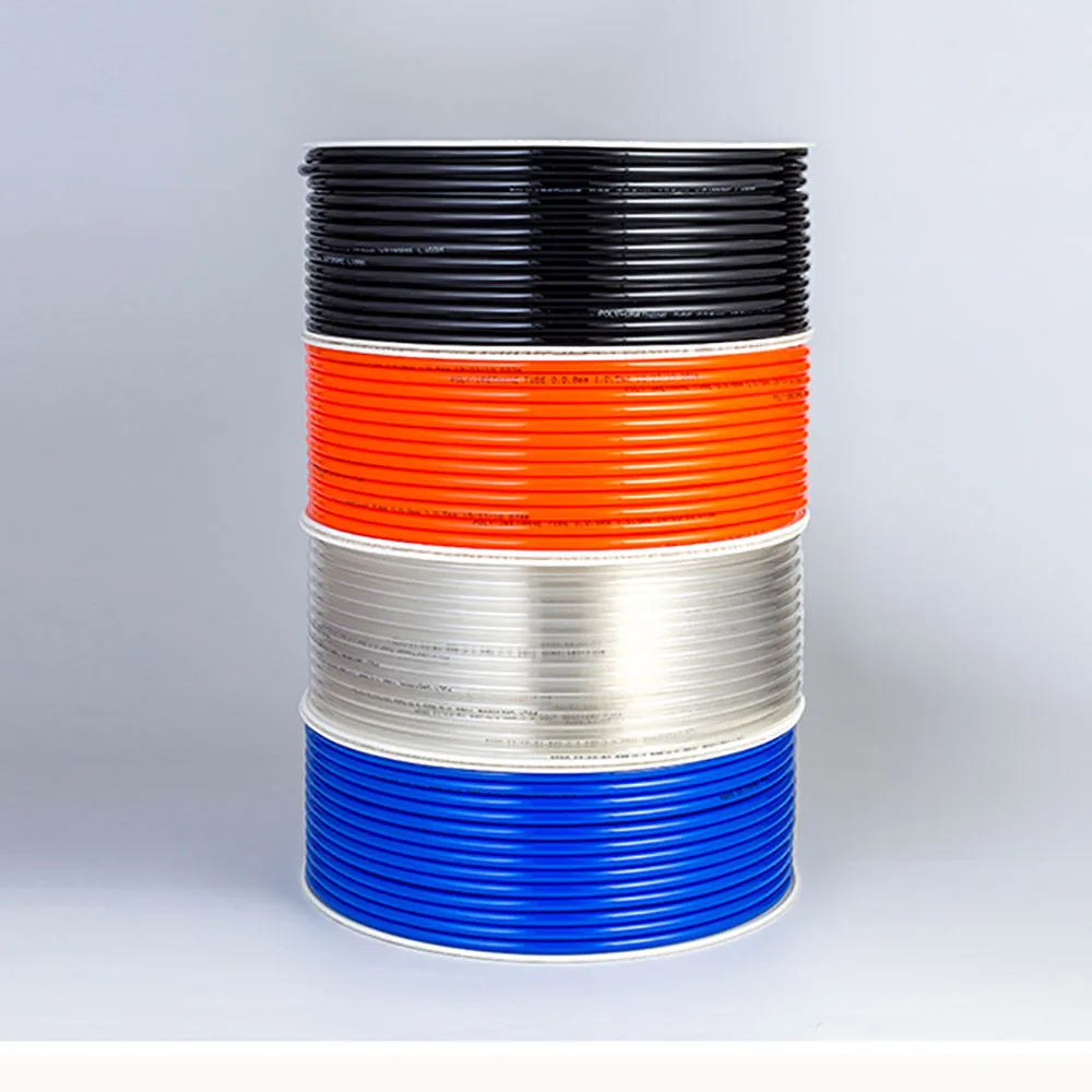 6 X 8mm Poliuretano Flexible De Aire Gas Combustible Manguera de Tubo Neumática Pu Tubería-Amarillo