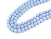 2019 wholesale natural blue gem stone round aquamarine stone DIY beads jewelry