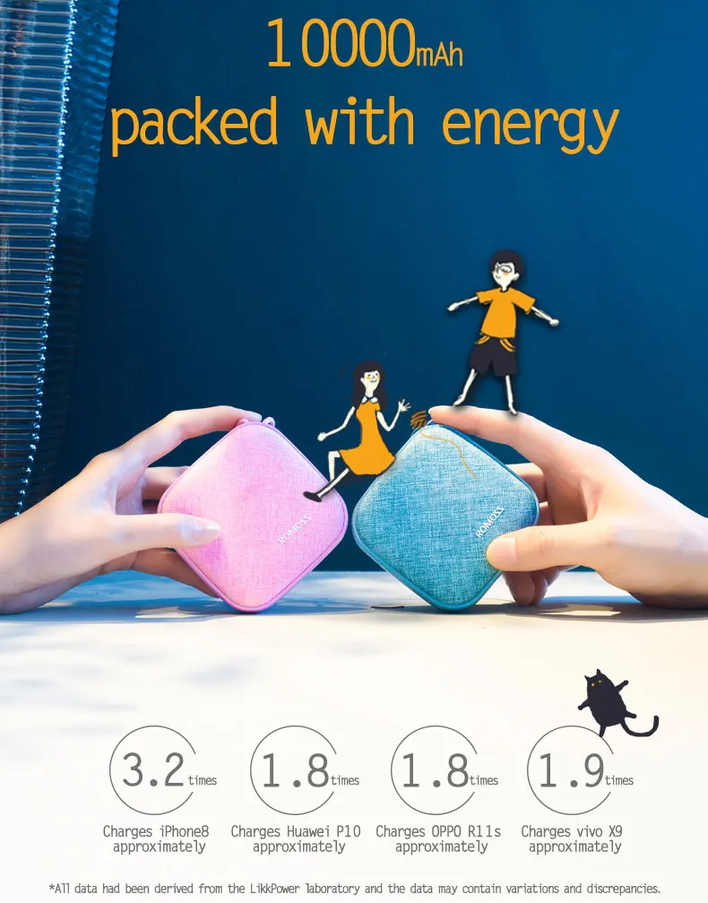 Romoss mini power bank 10000mah mini Portable Charger power bank - ANKUX.COM