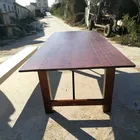 Quality Natural Color Foldable Solid Pine Wood Restaurant Farmhouse Wedding Table