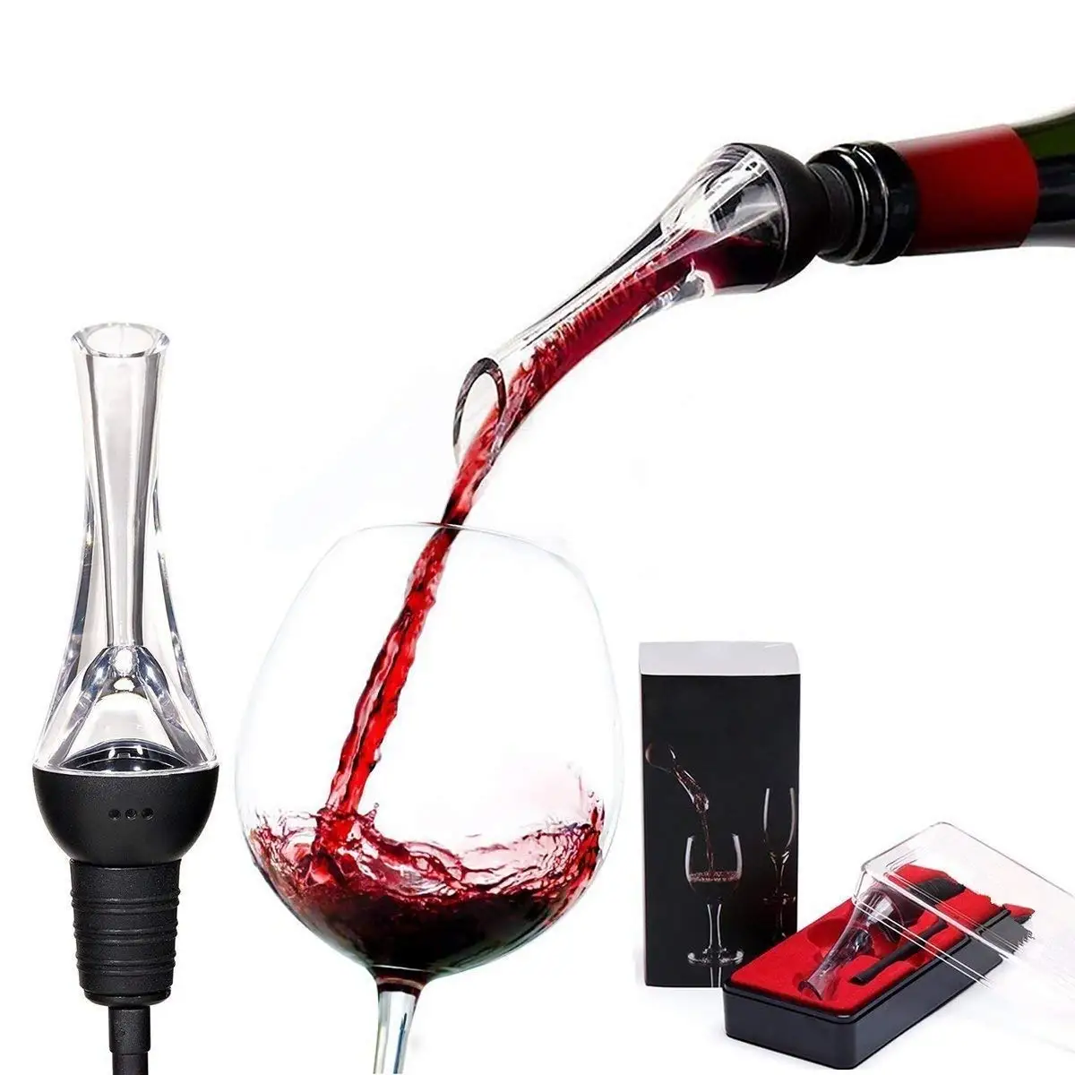elsky wine aerator pourer - aerating decanting spout - premium