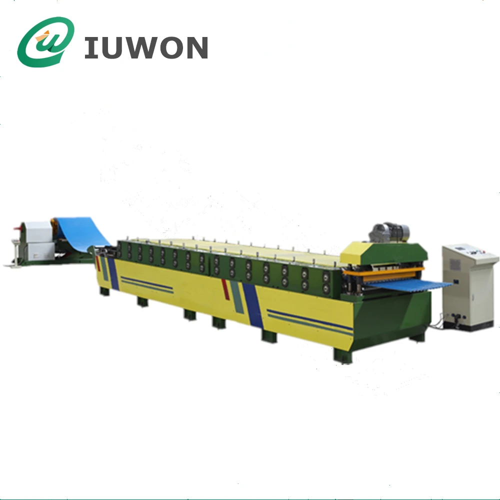 Colored Steel Sheet Roof Tile Corrugated Wave Panel Roll Forming Machine