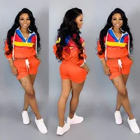 A6263 Fashion style women two piece set patchwork color long sleeve dress with top and shorts
A6263 Fashion style women two piece set patchwork color long sleeve dress with top and shorts