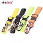 Cheap nylon strap lanyard and custom seat belt buckle keychain