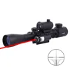 SPINA Hunting Rifle Scope 3-9x40 Red and Green Illuminated With Red Laser Sight Holographic Dot Sight For 20mm Rails