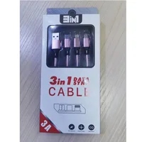 Three in One dual port usb charger cable 3 in 1 multi use mobile phone tablet charging sync data cable line
Three in One dual port usb charger cable 3 in 1 multi use mobile phone tablet charging sync data cable line