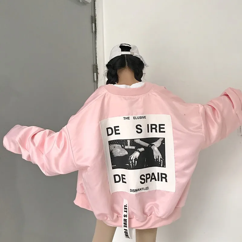Spring Loose large size female windbreaker Jacket Harajuku Bomber Jacket Student BF Coat Oversize Jacket Basic Coats
Spring Loose large size female windbreaker Jacket Harajuku Bomber Jacket Student BF Coat Oversize Jacket Basic Coats