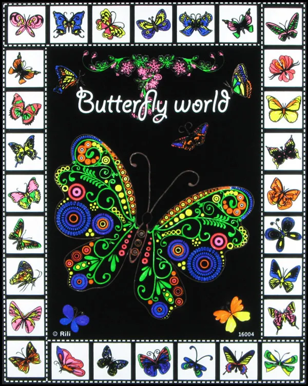 100% quality assurance fuzzy posters butterfly