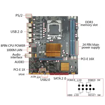 cheap x58 v310s1 matx ddr3 ecc supported lga1366 deskptop mother