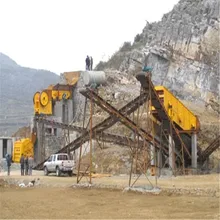 Low Cost 40-60mm track ballast crushing plant for mine equipment