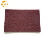 China Supplier 150X230Mm Maroon Aluminium Oxide Abrasive Sponge Scouring Pads