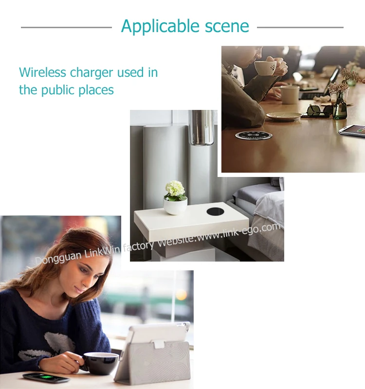 Bureau chargeur sans fil intégré mobilier intégré qi chargeur sans fil - ANKUX Tech Co., Ltd