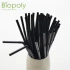 Corn starch 100% biodegradable non plastic drinking straw PLA flexible straws