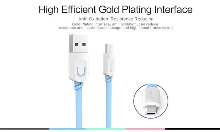 USAMS U-Trans Series 1M colorful micro USB charging cable for iPhone and type-c data charger wire - ANKUX.COM