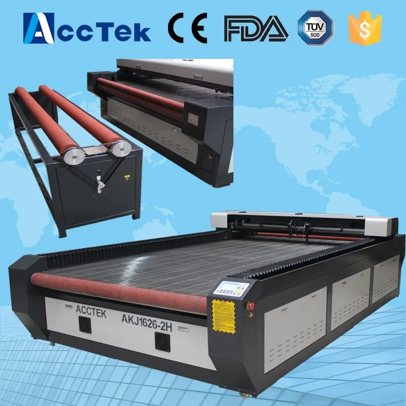 Acctek co2テキスタイルレーザー切断機/レーザーカットco2機6090/1390/1610/1325/1530仕入れ・メーカー・工場