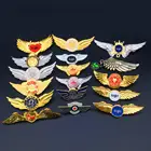 New hot custom metal pilot wings pin badge/airline pilot wings badge emirates/airline pilot wings pin
