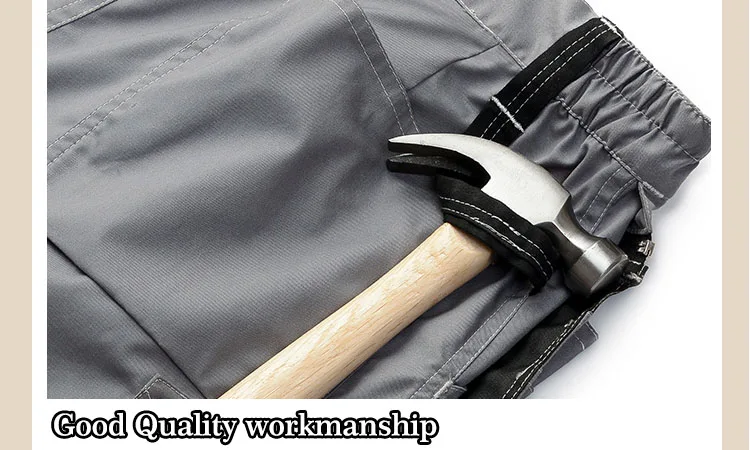 Men working pants summer thin style multi-pockets work trousers high quality wear-resistance factory worker mechanic cargo pants (15)