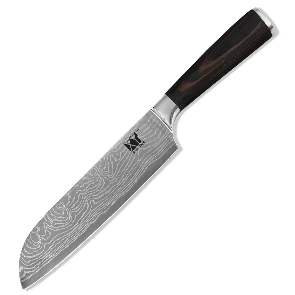Металл анти-ржавчины Горячая продажа Высокое качество японский стиль шеф-повар 7 дюймов кухонный нож с деревянной ручкой