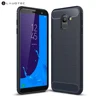 Carbon Fiber Soft TPU Back Cover Phone Case For Samsung Galaxy J6 2018
