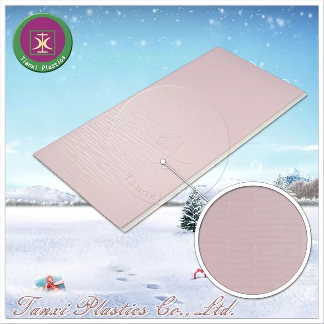 Psychedelic Pink Rectangular Lattice Silver Light Luxurious Figure Waterproof Board PVC Ceiling Panel