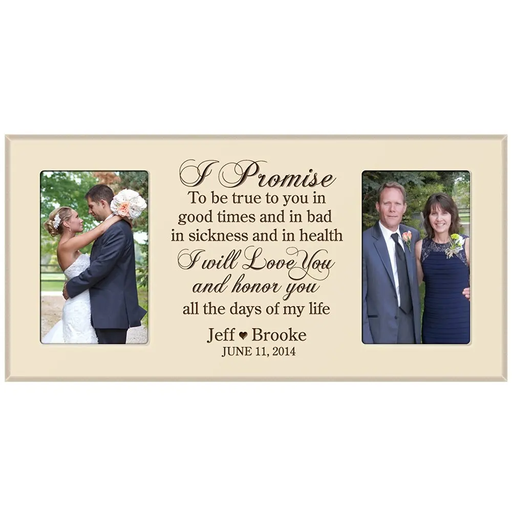 personalized wedding picture frame gift for bride and groom