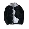 Wholesale Cool streetwear fashion men softshell windbreaker jean custom denim fleece jacket