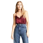 Wholesale fashion design crop tops women summer satin tunic elegant lace tops