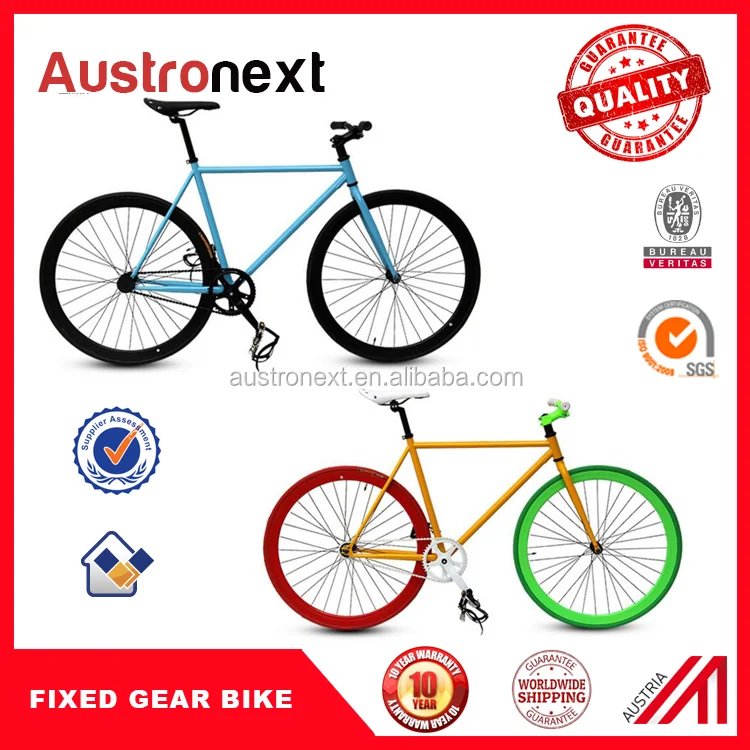colorful fixed gear bike with mixed color printed wheel with Custom Wild Bullhorn Bar