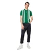 OEM men tops fashion contrasting stripes Knit polo shirt