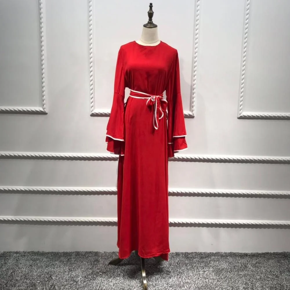 New arrival muslim women abaya fashion double sleeve maxi dress, Black;gray;red;khaki
New arrival muslim women abaya fashion double sleeve maxi dress, Black;gray;red;khaki