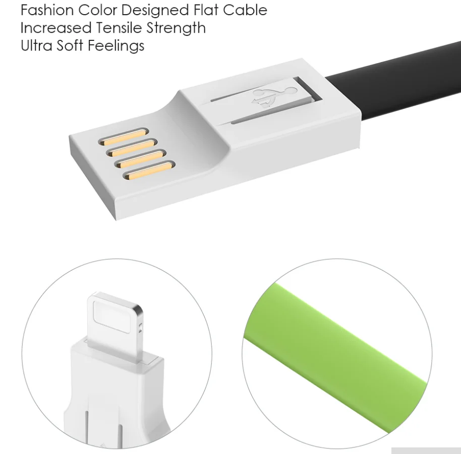 Factory cheap price 8 pin USB Cable for iPhone 7 6 6s Plus 8 Mini Keychain Micro USB Cable for Samsung charger - ANKUX.COM
