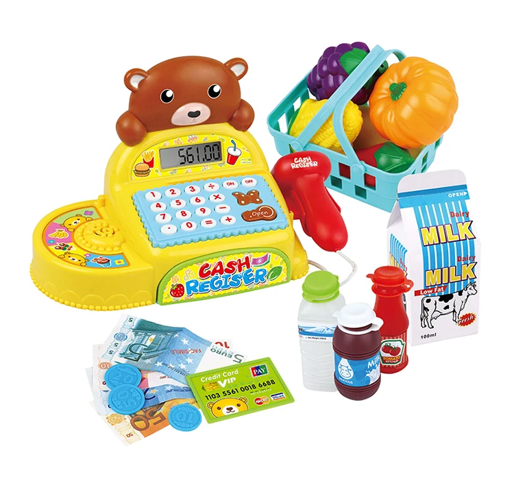 Kids preschool play game set plastic kids supermarket toy