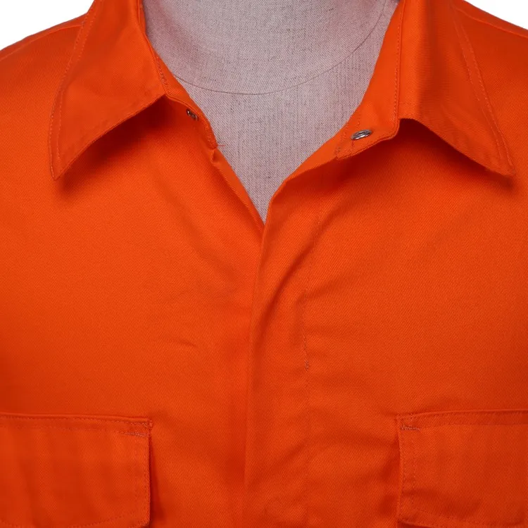 OEM mens work shirt industrial orange work shirt