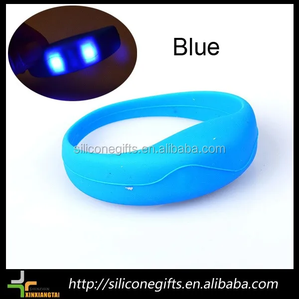 concertgoner silicone vibrated flashing custom led bracelet