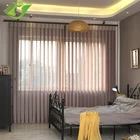 Modern custom window motorized wavy vertical blinds