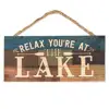 Relax You're at The Lake Canoe Paddles 5 x 10 Wood Plank Design Wall Art Hanging Sign