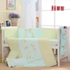Baby organic cotton fitted crib sheet sets comforter with bumper baby crib bedding set
